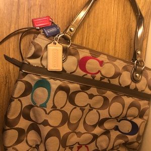 Coach bag multicolored